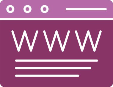 Tarayıcı Kabartması İki Renk Simgesi