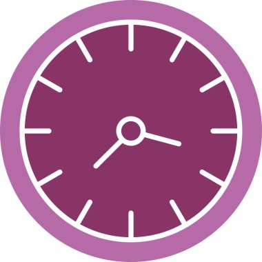 Saat Kabartması İki Renk Simgesi