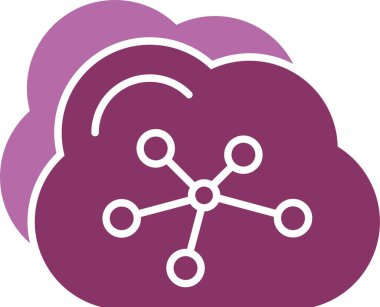 Bulut Kabartması İki Renk Simgesi