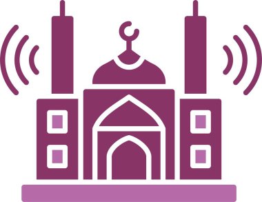 Adhan Kabartma İki Renk Simgesi