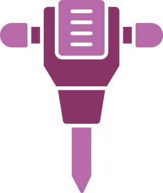 Jack Hammer İki Renk Simgesi Simgesi