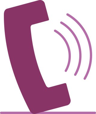 Telefon Çağrısı Glyph İki Renk Simgesi