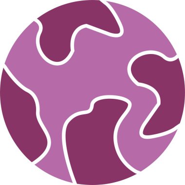 Dünya Kabartması İki Renk Simgesi