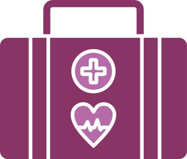 İlk Yardım Çantası İki Renk Simgesi