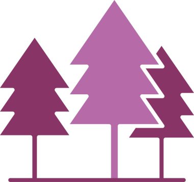 Ağaç Kabartması İki Renk Simgesi