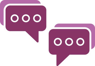 Chat Glyph İki Renk Simgesi