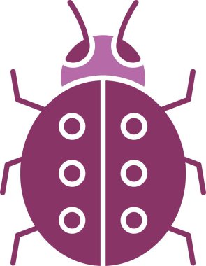 Uğurböceği Kabartması İki Renk Simgesi