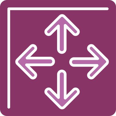 Kabartma İki Renk Simgesini Büyüt