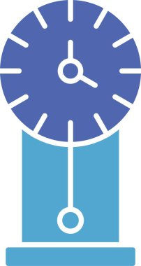 Vintage Saat Kabartması İki Renk Simgesi