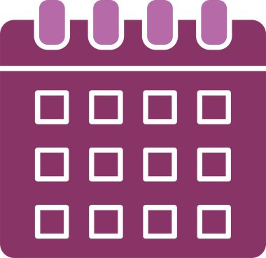 Takvim Kabartması İki Renk Simgesi