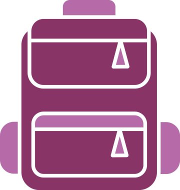 Sırt çantalı Glyph İki Renk Simgesi