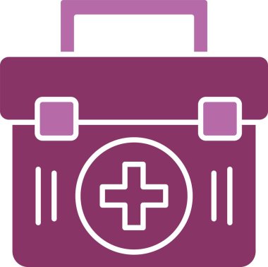 İlk Yardım Çantası İki Renk Simgesi