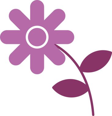 Asteraceae Glyph İki Renk Simgesi