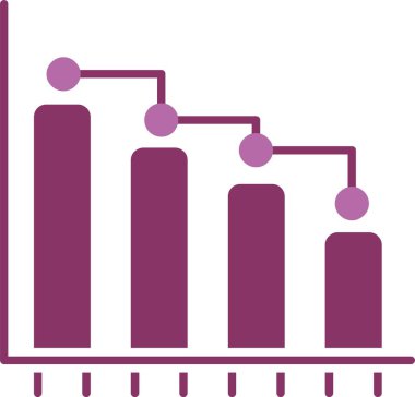 Çubuk Grafik İki Renk Simgesi