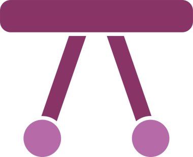 Sallanan Beşik Kabartması İki Renk Simgesi