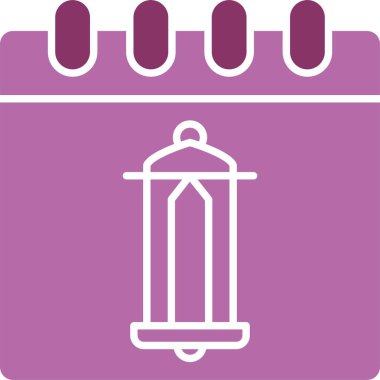 Takvim Kabartması İki Renk Simgesi