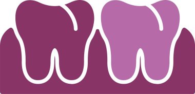 Gingivitis Glyph İki Renk Simgesi