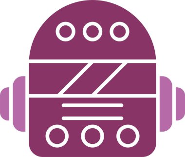 Kaynak Maskesi İki Renk Simgesi Simgesi