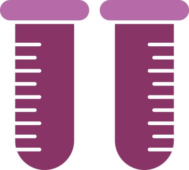 Test Tüpü Kabartması İki Renk Simgesi