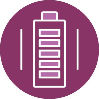 Batarya Kabartma İki Renk Simgesi