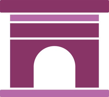 Şömine Kabartması İki Renk Simgesi