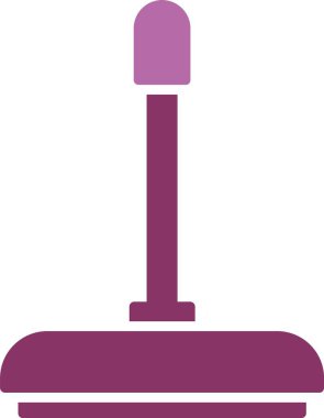 Döşeme Temizleme Kabartması İki Renk Simgesi