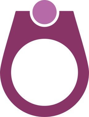 Erkekler Halka Kabartması İki Renk Simgesi