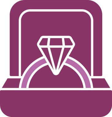 Yüzük Kutusu Kabartması İki Renk Simgesi