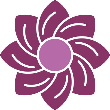 Çiçek Kabartması İki Renk Simgesi