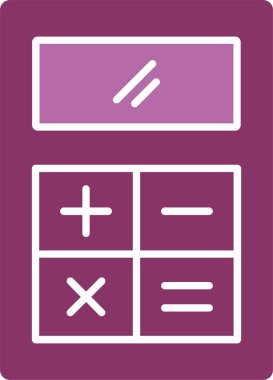 Hesaplama Kabartması İki Renk Simgesi