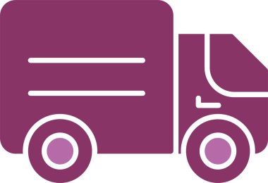 Teslimat Aracı İki Renk Simgesi Simgesi