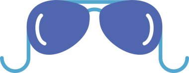 Eski Gözlük Sembolü İki Renk Simgesi