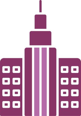 Skycraper Glyph İki Renk Simgesi