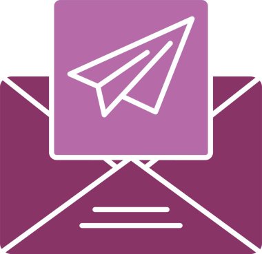 Kağıt Düzlemsel Kabartma İki Renk Simgesi