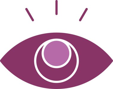 Göz Kabartması İki Renk Simgesi