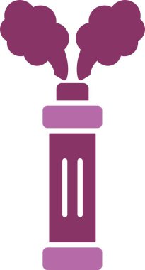 Duman Bombası Sembolü İki Renk Simgesi