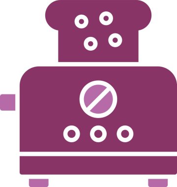 Tost makinesi İşareti İki Renk Simgesi