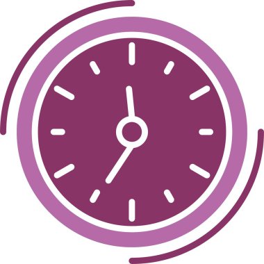 Saat Kabartması İki Renk Simgesi