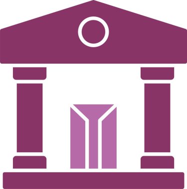 Müze Sembolü İki Renk Simgesi