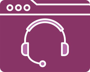 Web Sitesi Desteği İki Renk Simgesi Simgesi