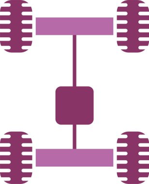 Axletree Kabartma İki Renk Simgesi