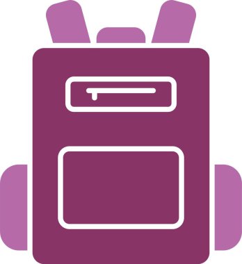 Sırt çantalı Glyph İki Renk Simgesi