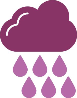 Yağmurlu Kabartma İki Renk Simgesi