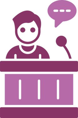 Konuşma Kabartması İki Renk Simgesi