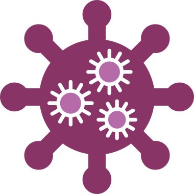 Virüs Kabartması İki Renk Simgesi