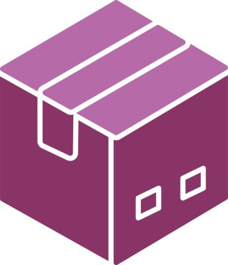 Teslimat Kutusu Kabartması İki Renk Simgesi