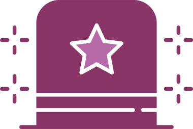 Sihirbaz Şapka Sembolü İki Renk Simgesi