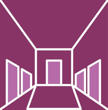 Koridor Sembolü İki Renk Simgesi