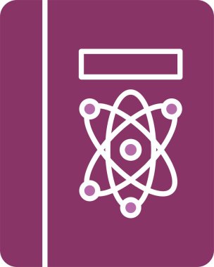 Bilim Kitabı Kabartması İki Renk Simgesi