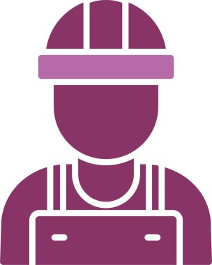 İşçi Kabartması İki Renk Simgesi